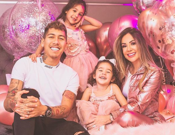 Roberto Firmino and his family
