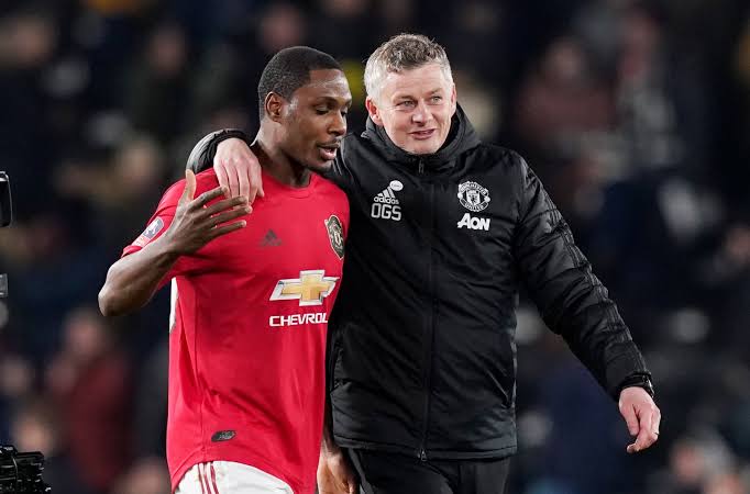 Odion Ighalo and Manchester United Coach 