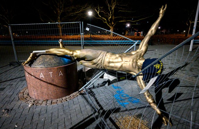 Zlatan Ibrahimovic Calls Vandalisation of his Statue a 'Shame'
