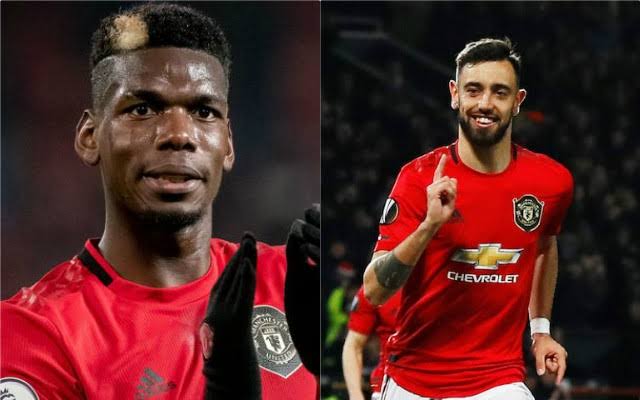 Bruno Fernandes and Paul Pogba 