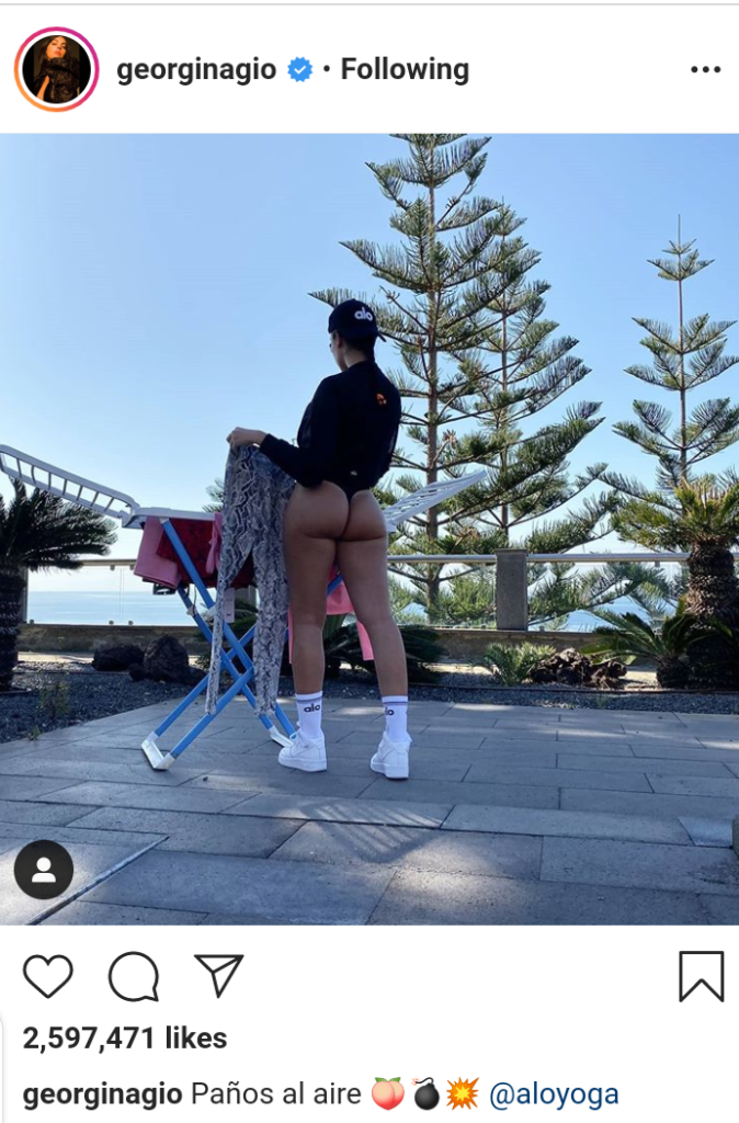 Georgina Rodríguez bare butts Instagram post