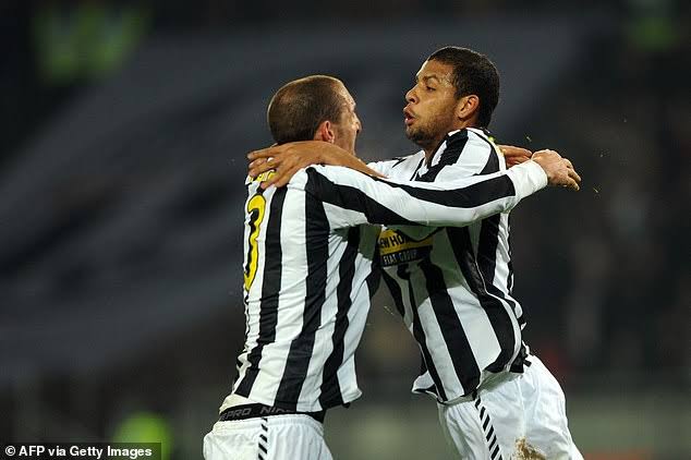 Giorgio Chiellini and Felipe Melo in their days at Juventus 