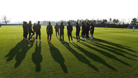 A Premier League team on a training ground 