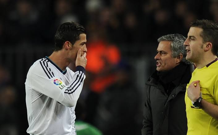 Cristiano Ronaldo and Jose Mourinho in one of their tensed moments at Real Madrid 