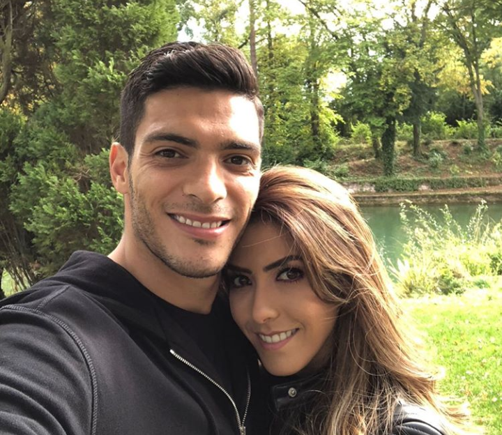 Raul Jimenez and his girlfriend, Raul Jimenez