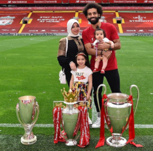 Mohamed Salah Flaunts his Wife Maggi, daughters and Liverpool's