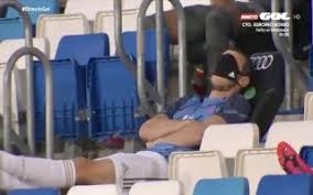 Gareth Bale  sleeping during a match