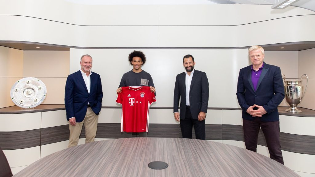 The unveiling of Leroy Sané at Bayern Munich 