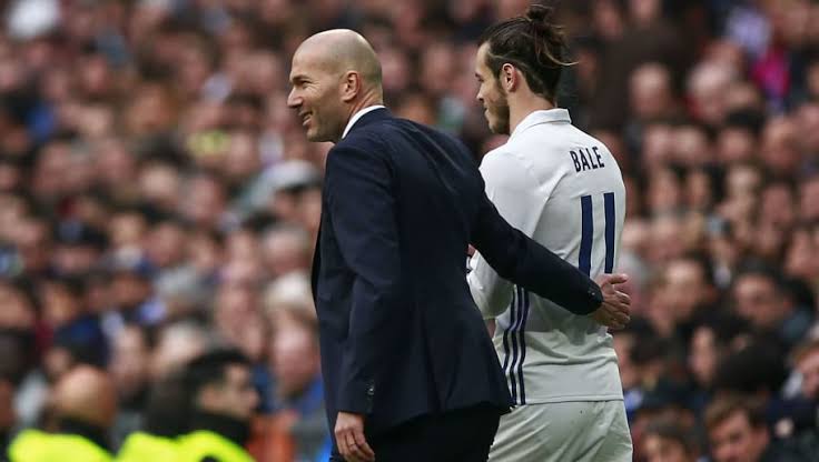 Real Madrid manager Zinedine Zidane and Bale