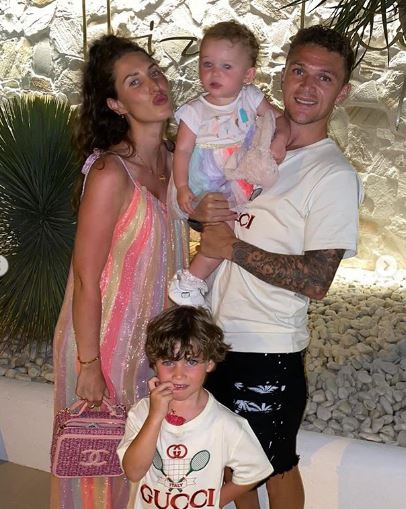 Kieran Trippier enjoys family time with wife Charlotte and kids ...