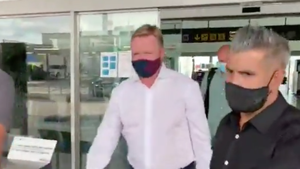 Ronald Koeman was photographed at an airport in Spain on Friday.