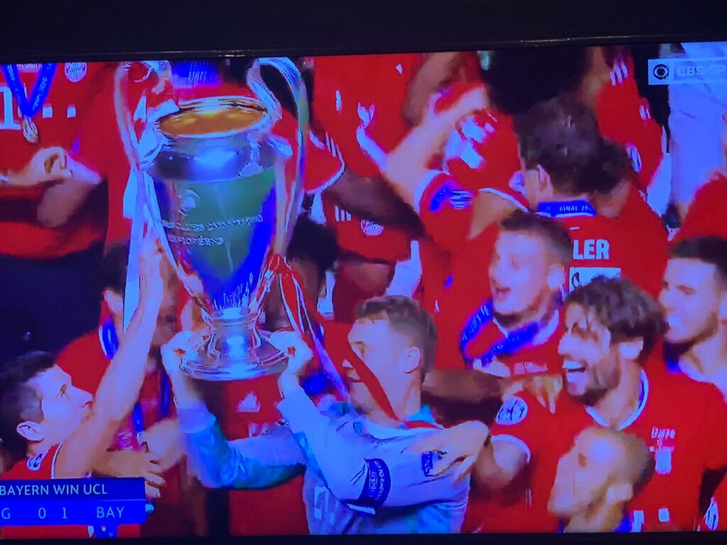 Bayern wins Champions League today. 