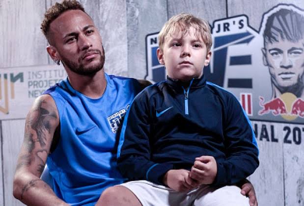 Neymar and his son Davi Lucca da Silva