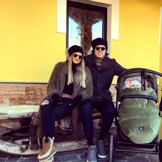 Josip Ilicic, his wife Tina Polovina and baby