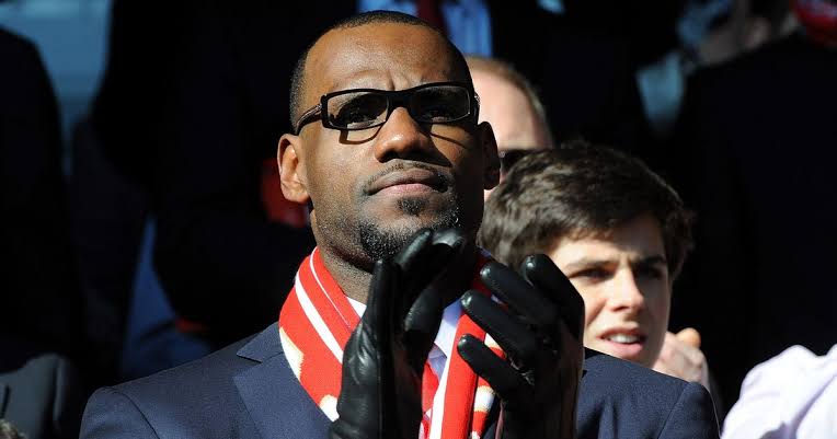 Lebron James watching a Liverpool's game at Anfield 