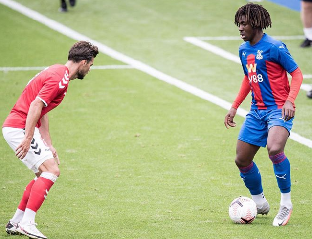 Eberechi Eze in action for his new club Crystal Palace.
