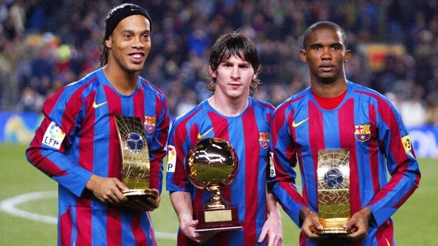 Samuel Eto'o was the third-best player in the world in 2009 behind his teammates at Barcelona, Lionel Messi, and Ronaldinho.