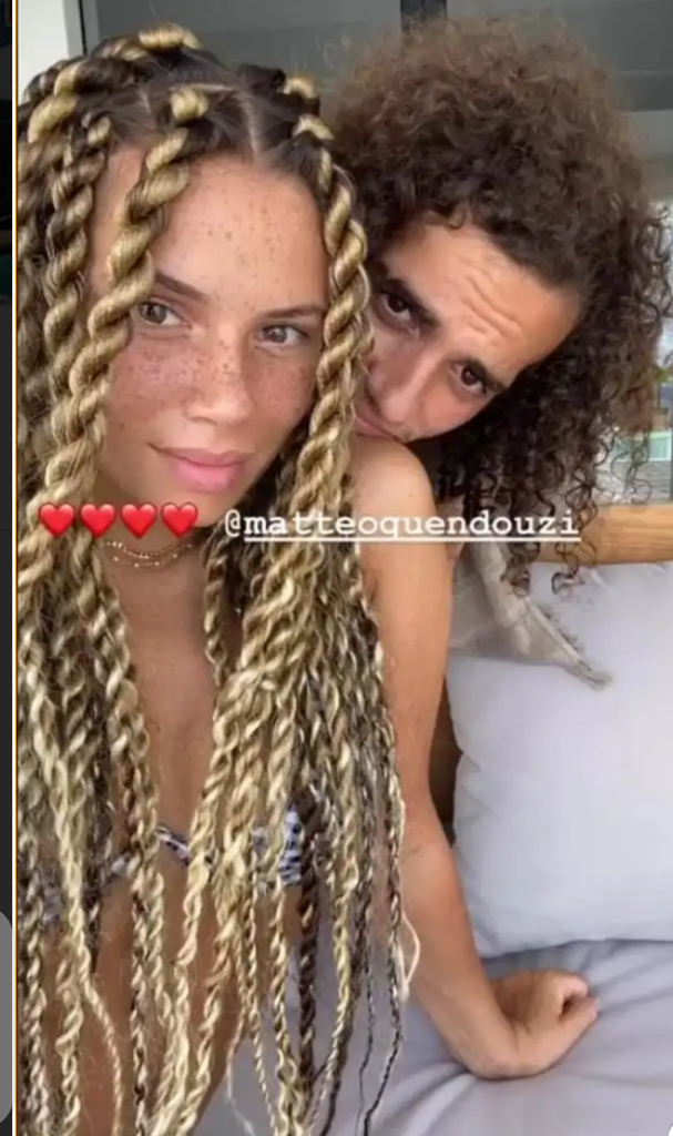 Matteo Guendouzi holidaying with his lover, Maë Rfsk, while Arsenal were celebrating their FA Cup triumph last season. 