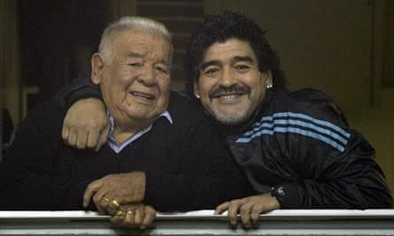 Diego Armando Maradona and his father Diego Maradona Senior.