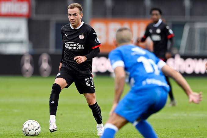 Mario Gotze in action for PSV.