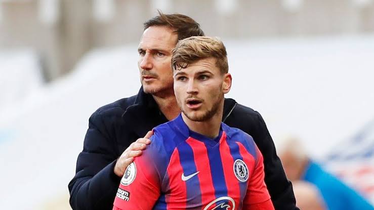 Frank Lampard not pleased with Timo Werner 