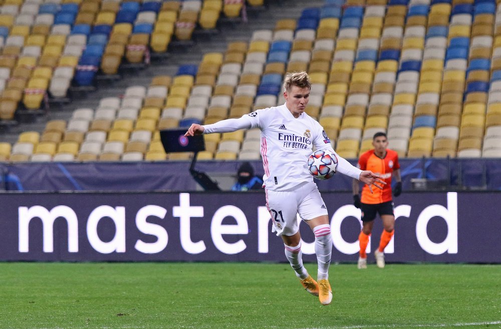 Martin Odegaard in action for Real Madrid.