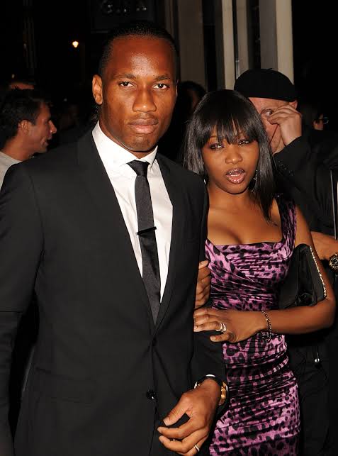Didier Drogba and his divorced wife Lalla.