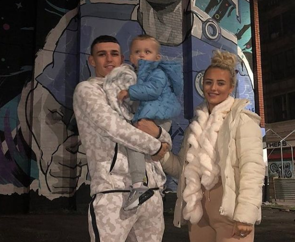 Phil Foden, his son Ronnie, and his lover Rebecca Cooke.