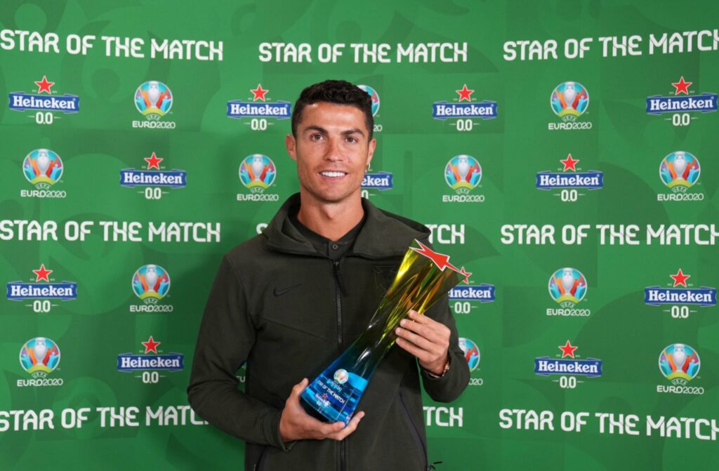 Cristiano Ronaldo was the man of the match in the Euro 2020 Group F opener between Portugal and Hungary on Tuesday, June 15.