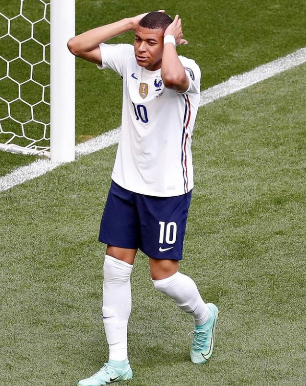 Kylian Mbappe in action for Italy during Euro 2020.