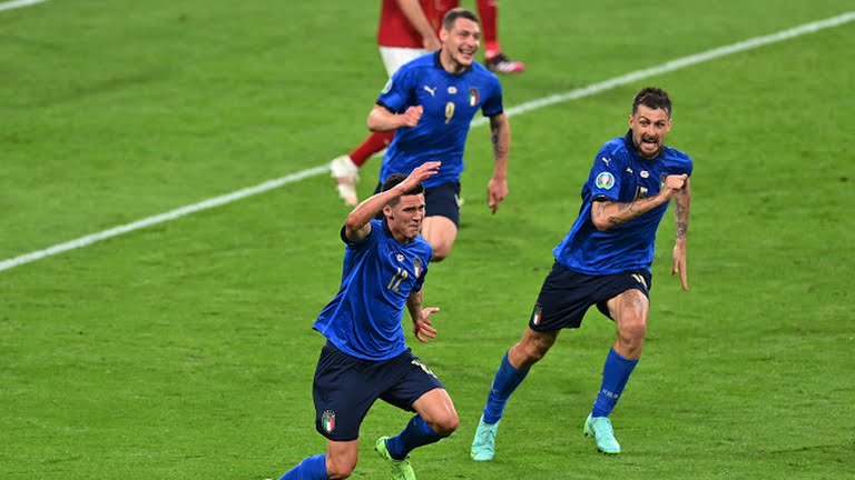 Italy concede first goal in 2021 but knock out Austria from Euro 2020