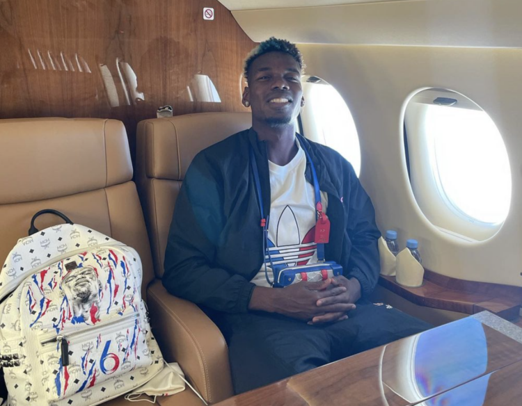 Paul pogba on his way to Miami for holiday with wife