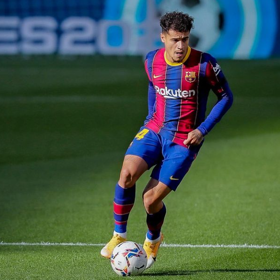 Philippe Coutinho in action for Barcelona.