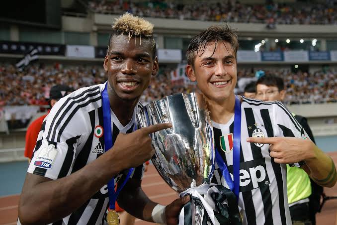 Paul Pogba and Paulo Dybala during their time together at Juventus.