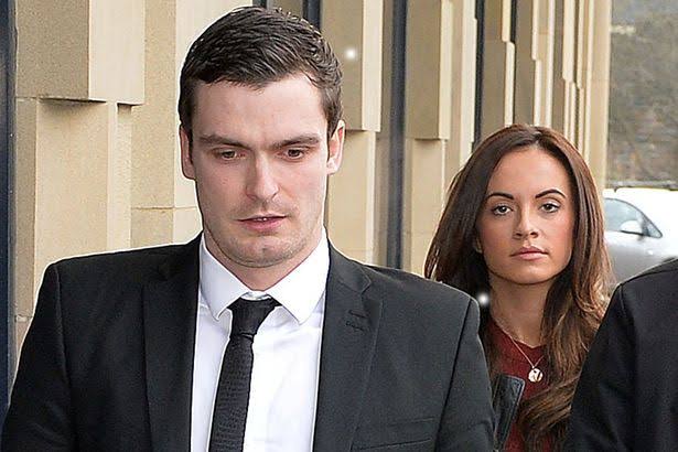 Adam Johnson and his girlfriend, Stacey Flounders.