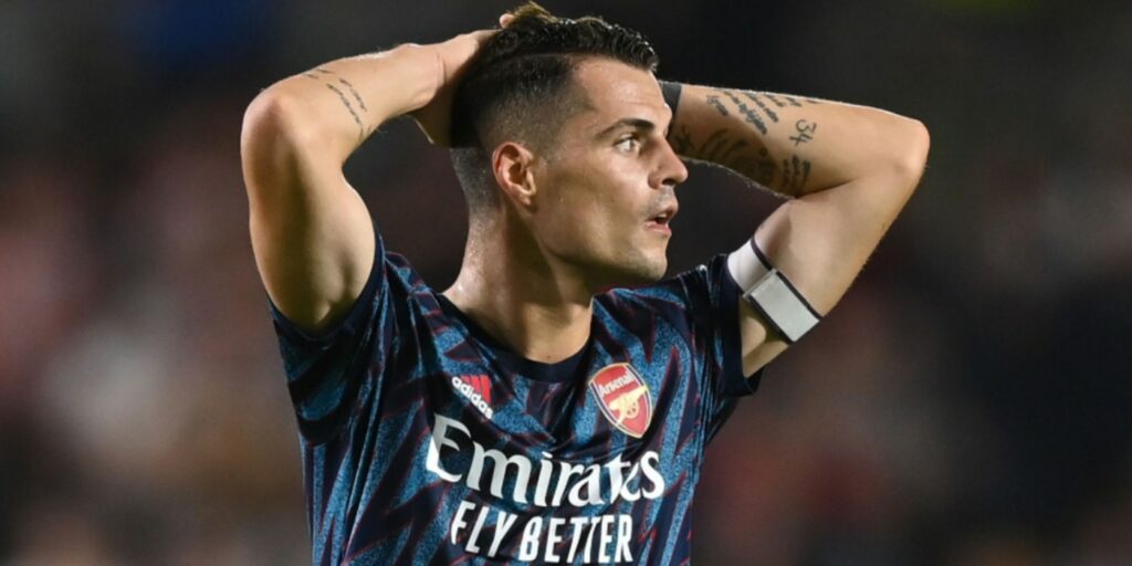 Granit Xhaka might not be available for Arsenal vs Norwich City match