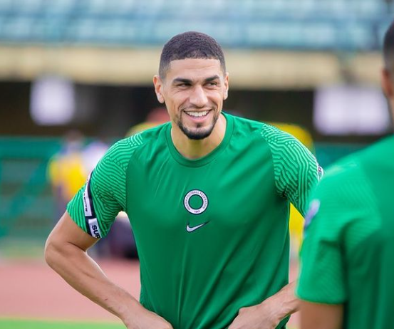 Leon Balogun trained with the Super Eagles of Nigeria at Taslim Balogun Stadium with a big smile on Tuesday, August 31, 2021.