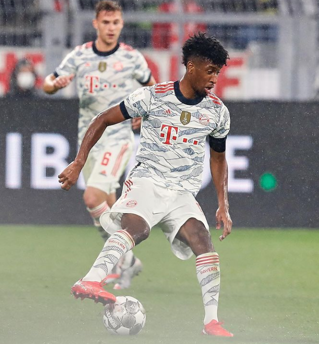Kingsley Coman in action for Bayern Munich. 