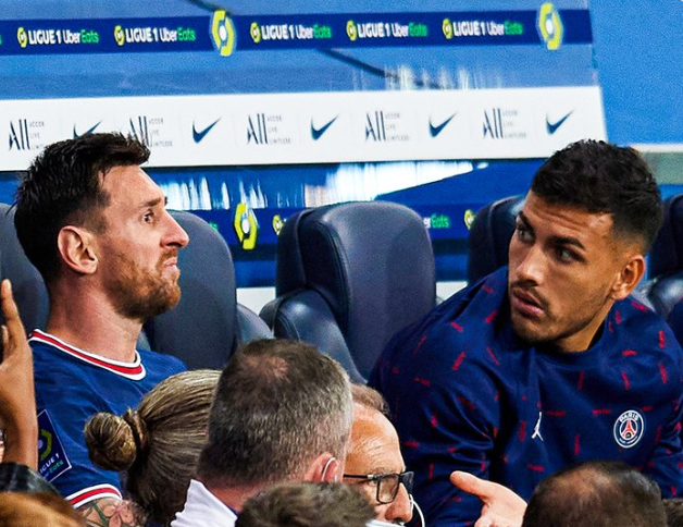 Lionel Messi angrily watched on after he was substituted on Sunday. 