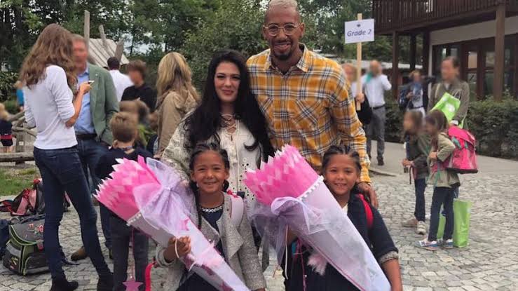 File photo of Jerome Boateng, his ex-partner Sherin Senler, and their two children.
