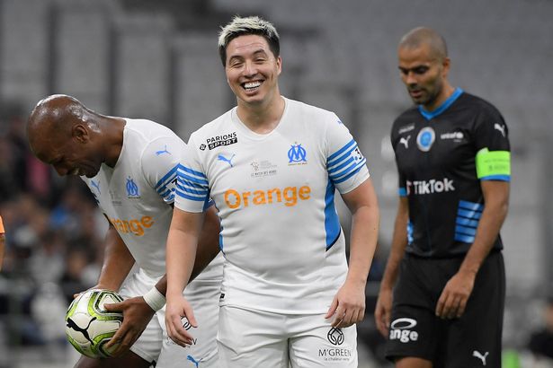 Overweight Samir Nasri at a charity game in Marseille on Wednesday, October 13,  2021. 