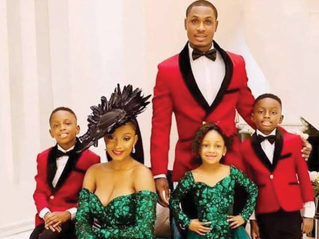 Odion Ighalo and his family before things turned sour. 