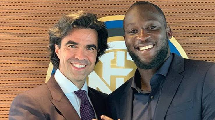 Romelu Lukaku and his football agent Federico Pastorello.