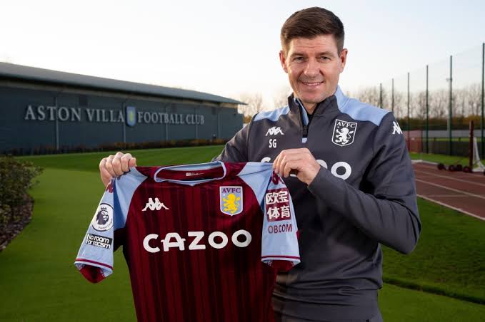Steven Gerrard was unveiled as Aston Villa coach earlier in November. 