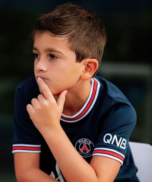 Lionel Messi eldest son Thiago. 