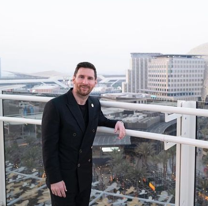 Lionel Messi during his latest visit to Dubai. 