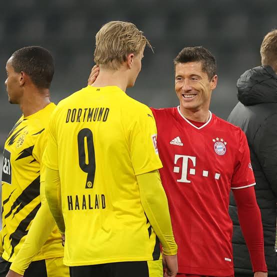 Borussia Dortmund v Bayern Munich on Saturday is all about Robert Lewandowski v Erling Haaland