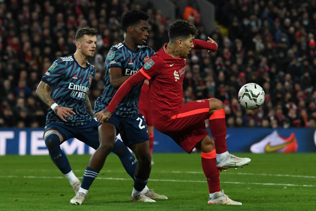 Liverpool Fails To Beat 10-Man Arsenal After Xhaka Early Red Card in Their First Leg Carabao Cup Semi-Final