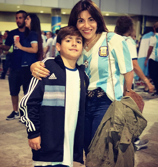 Gianinna Dinorah and his son Benjamin Aguero. 