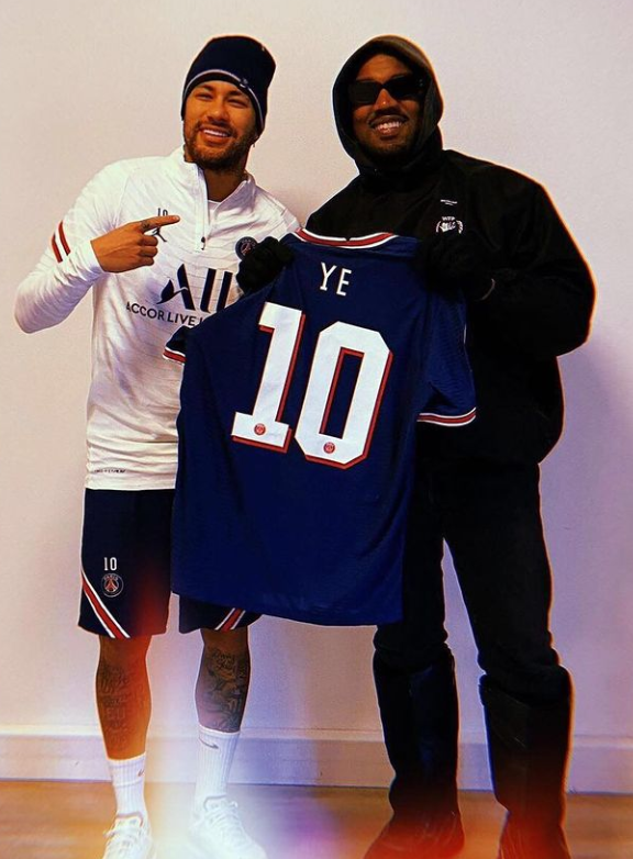 Neymar is proud to meet "legend" Kanye West (Ye)